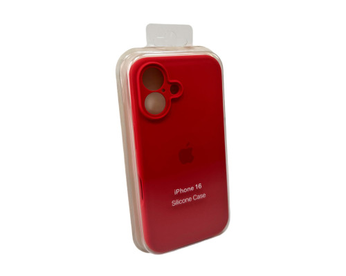 Чохол для смартфона Silicone Full Case AA Camera Protect for Apple iPhone 16 43,Berry Red (FullAAi16-43)