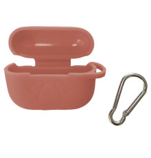 Чохол для AirPods PRO силіконовий LOGO 2в1(+ карабин) тех.пак Pink sand mag-200000115389550459