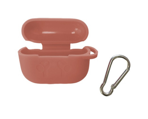 Чохол для AirPods PRO силіконовий LOGO 2в1(+ карабин) тех.пак Pink sand mag-200000115389550459