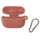 Чохол для AirPods PRO силіконовий LOGO 2в1(+ карабин) тех.пак Pink sand mag-200000115389550459