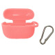 Чохол для AirPods PRO силіконовий LOGO 2в1(+ карабин) тех.пак Pink mag-2000001133484138323