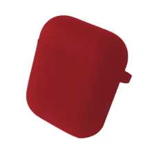 Чохол для AirPods 1/2 SILICONE CASE/MICROFIBER Red mag-2000001294178146300