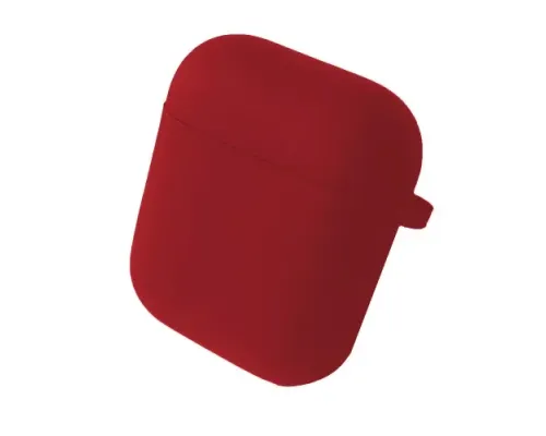Чохол для AirPods 1/2 SILICONE CASE/MICROFIBER Red mag-2000001294178146300