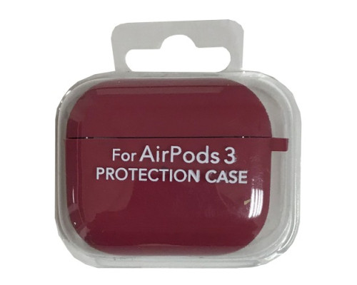 Чохол для AirPods 3 SILICONE CASE/MICROFIBER Rose red mag-200000137095799827