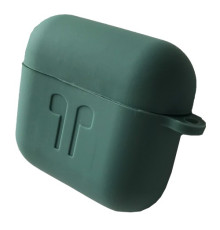 Чохол для AirPods 3 силіконовий 2мм LOGO 2в1(+ карабин) тех.пак Pine green mag-2000001375426138333