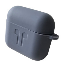 Чохол для AirPods 3 силіконовий 2мм LOGO 2в1(+ карабин) тех.пак Lavander mag-2000001375976101314