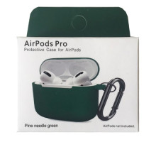 Чохол для AirPods Pro Silicone Slim (+ карабин) NEW BOX Pine nedle green mag-2000001458525132860