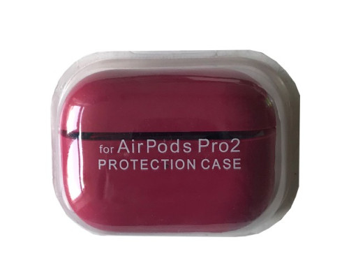 Чохол для AirPods PRO 2 SILICONE CASE/MICROFIBER Rose red mag-2000001431382138076
