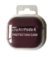 Чохол для AirPods 4 SILICONE CASE/MICROFIBER Marsala mag-2000001553800144155