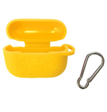Чохол для AirPods PRO силіконовий LOGO 2в1(+ карабин) тех.пак Yellow mag-200000113353849545