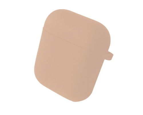 Чохол для AirPods 1/2 SILICONE CASE/MICROFIBER Pink sand mag-200000129432159436