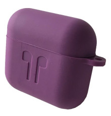 Чохол для AirPods 3 силіконовий 2мм LOGO 2в1(+ карабин) тех.пак Purple mag-2000001376034101318