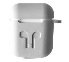 Чохол для AirPods силіконовий LOGO 2в1(+ карабин) тех.пак Matte mag-2000001384527138344