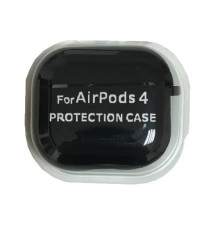 Чохол для AirPods 4 SILICONE CASE/MICROFIBER Black mag-2000001553374131870
