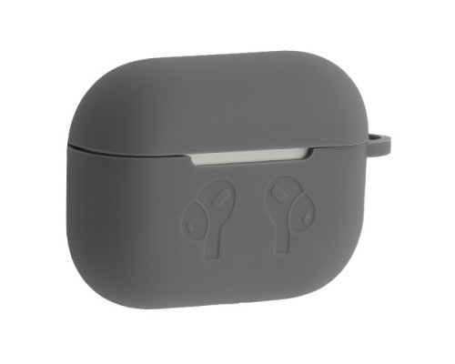 Чохол для AirPods PRO 2 силіконовий LOGO 2в1(+ карабин) тех.пак Dark grey mag-2000001538210138372