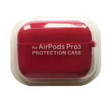 Чохол для AirPods PRO 3 SILICONE CASE/MICROFIBER Rose red mag-2000001641125144608