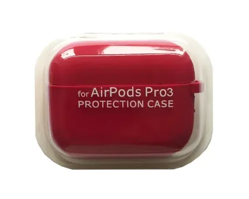 Чохол для AirPods PRO 3 SILICONE CASE/MICROFIBER Rose red mag-2000001641125144608