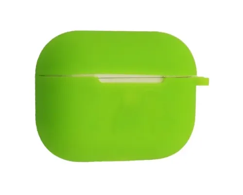 Чохол для AirPods PRO 2 силіконовий LOGO 2в1(+ карабин) тех.пак Party green mag-2000001606353138392