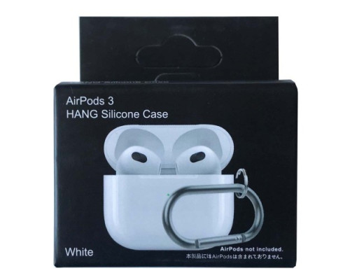 Чохол для AirPods 3 SLIM Case (+ Карабин) Box White mag-200000138498517910