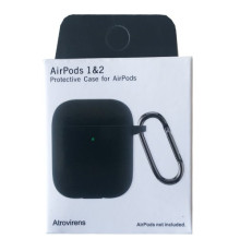 Чохол для AirPods 1/2 Silicon Slim (+ карабин) NEW BOX Atrovirens mag-200000145840233172