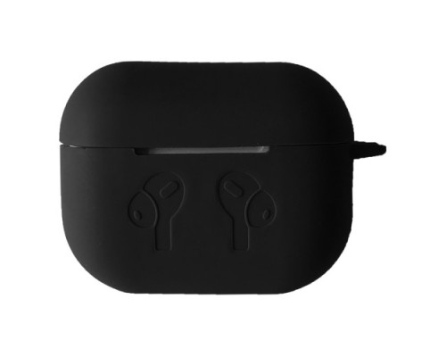 Чохол для AirPods PRO 2 силіконовий LOGO 2в1(+ карабин) тех.пак Black mag-2000001432655138350