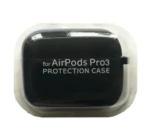Чохол для AirPods PRO 3 SILICONE CASE/MICROFIBER Black mag-2000001640913144588