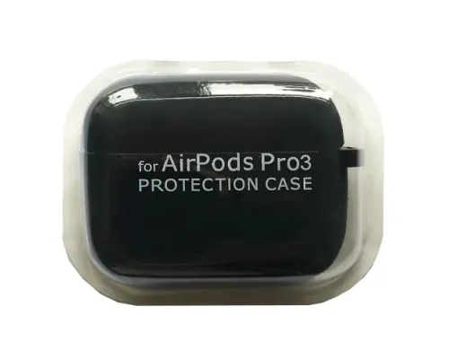 Чохол для AirPods PRO 3 SILICONE CASE/MICROFIBER Black mag-2000001640913144588
