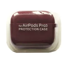 Чохол для AirPods PRO 3 SILICONE CASE/MICROFIBER Marsala mag-2000001641149144609