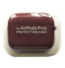 Чохол для AirPods PRO 3 SILICONE CASE/MICROFIBER Marsala mag-2000001641149144609