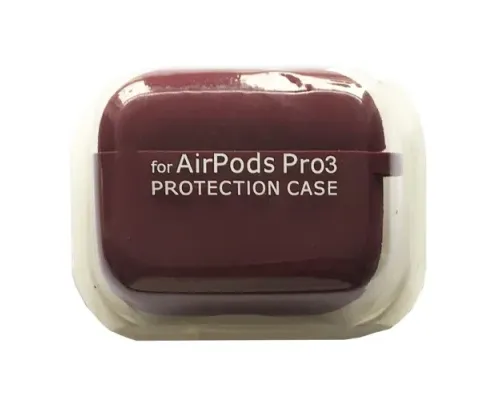 Чохол для AirPods PRO 3 SILICONE CASE/MICROFIBER Marsala mag-2000001641149144609