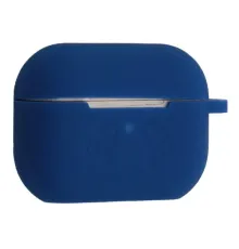 Чохол для AirPods PRO 2 силіконовий LOGO 2в1(+ карабин) тех.пак Blue mag-2000001606360138393