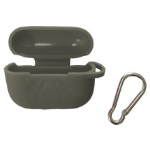 Чохол для AirPods PRO силіконовий LOGO 2в1(+ карабин) тех.пак Grey mag-2000001133521138326