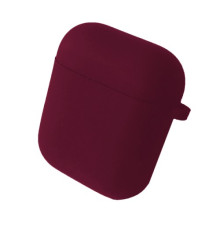 Чохол для AirPods 1/2 SILICONE CASE/MICROFIBER Marsala mag-2000001320457139231