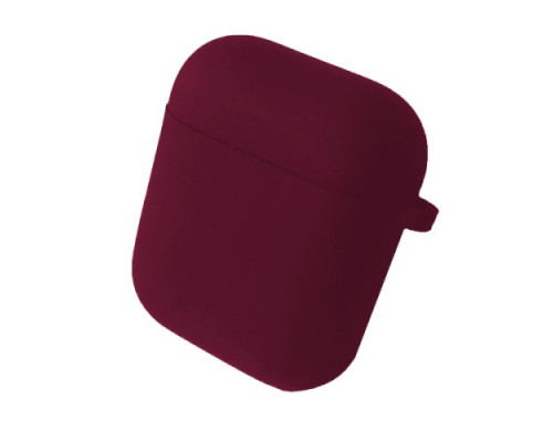 Чохол для AirPods 1/2 SILICONE CASE/MICROFIBER Marsala mag-2000001320457139231