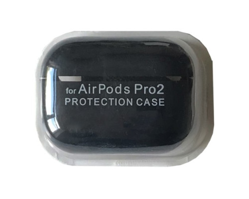Чохол для AirPods PRO 2 SILICONE CASE/MICROFIBER Black mag-2000001431184138067