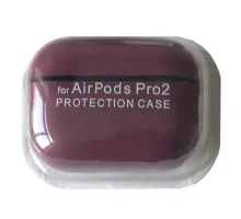 Чохол для AirPods PRO 2 SILICONE CASE/MICROFIBER Marsala mag-2000001431399146313