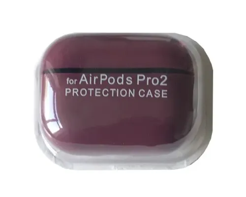 Чохол для AirPods PRO 2 SILICONE CASE/MICROFIBER Marsala mag-2000001431399146313