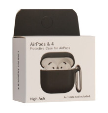 Чохол для AirPods 4 Silicone Slim (+ Карабин) NEW BOX High ash mag-2000001590898132922