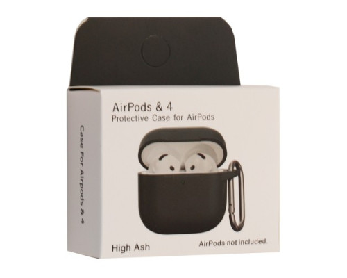 Чохол для AirPods 4 Silicone Slim (+ Карабин) NEW BOX High ash mag-2000001590898132922