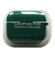 Чохол для AirPods PRO 3 SILICONE CASE/MICROFIBER Dark green mag-2000001640944144590