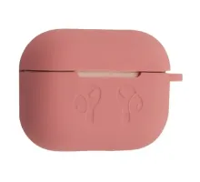 Чохол для AirPods PRO 2 силіконовий LOGO 2в1(+ карабин) тех.пак Dark pink mag-2000001606476138402