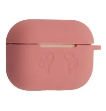 Чохол для AirPods PRO 2 силіконовий LOGO 2в1(+ карабин) тех.пак Dark pink mag-2000001606476138402