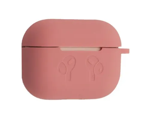 Чохол для AirPods PRO 2 силіконовий LOGO 2в1(+ карабин) тех.пак Dark pink mag-2000001606476138402