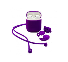 Чохол для навушників XO Lightning AirPods Silicone earphone cover Фіолетовий mag-692068086546819091
