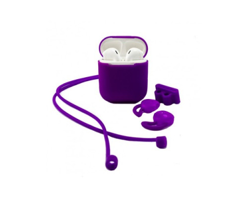 Чохол для навушників XO Lightning AirPods Silicone earphone cover Фіолетовий mag-692068086546819091