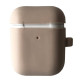 Чохол для AirPods Silicon Case Slim (+ карабин) COLOR BOX Pink sand mag-20000012530526124