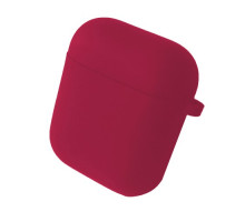 Чохол для AirPods 1/2 SILICONE CASE/MICROFIBER Rose red mag-200000129425315747