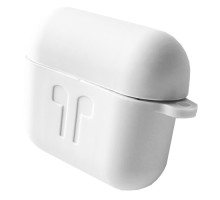 Чохол для AirPods 3 силіконовий 2мм LOGO 2в1(+ карабин) тех.пак White mag-200000137541917194