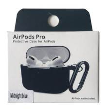 Чохол для AirPods Pro Silicone Slim (+ карабин) NEW BOX Midnight blue mag-2000001458570141760