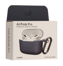 Чохол для AirPods Pro Silicone Slim (+ карабин) NEW BOX Lavander mag-2000001458594132866